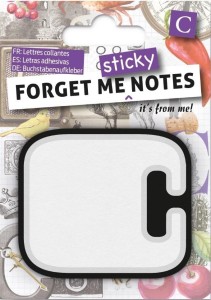 FORGET ME STICKY NOTES KART SAMOPRZYLEPNE LITERA C