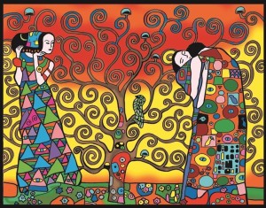 KOLOROWANKA WELWETOWA 47X35 KLIMT. TRZY OKRESY...