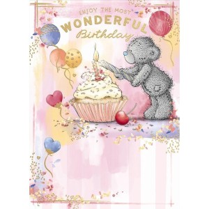KARNET URODZINY ENJOY THE MOST WONDERFUL BIRTHDAY