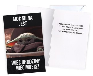 KARNET URODZINY STAR WARS BABY YODA