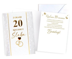 KARNET ROCZNICA ŚLUBU 20