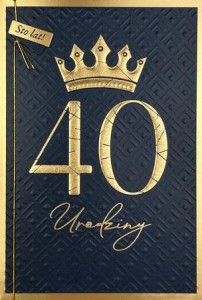 KARNET B6 URODZINY 40