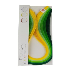 PASKI DO QUILLINGU 3MMX42CM ŻÓŁTO-ZIELONE 180SZT