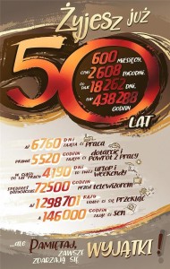 KARTKA OKOLICZNOŚCIOWA URODZINY 50 ST03