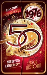 KARTKA OKOLICZNOŚCIOWA URODZINY 50