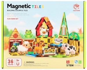 KLOCKI MAGNETYCZNE FARMA 36EL, MEGA CREATIVE