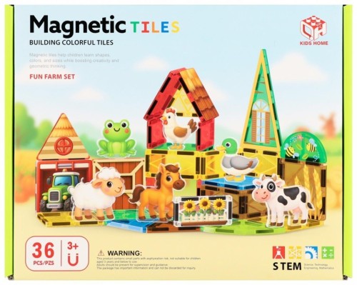 Klocki magnetyczne Farma 36el, Mega Creative