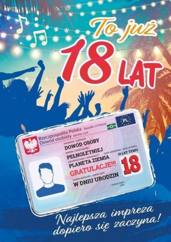 Karnet Urodziny 18