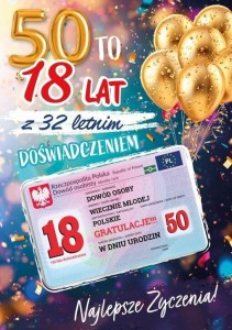 KARNET URODZINY 50