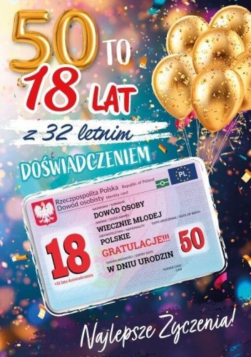 Karnet Urodziny 50