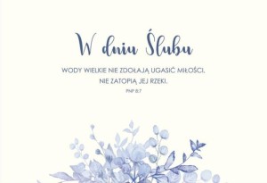 KARTKA SKŁADANA ŚLUB - WODY WIELKIE NIE UGASZĄ