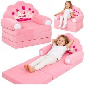 ROZKŁADANY FOTEL SOFA LEŻANKA Z KORONĄ 2W1