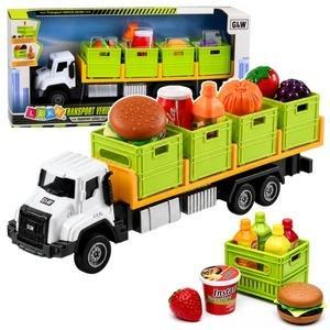 CIĘŻARÓWKA TRANSPORTOWA Z PRODUKTAMI SPOŻYWCZYMI