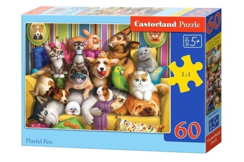 Puzzle 60 Playful Pets, Castorland