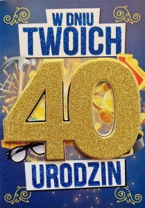 KARNET URODZINY 40 MĘSKIE