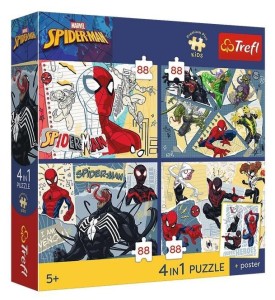 PUZZLE 4X88EL SIEĆ ZABAWY + KOLEKCJONERSKI PLAKAT