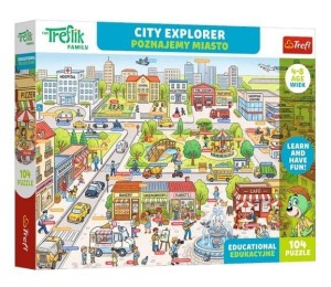 PUZZLE 104 RODZINA TREFLIKÓW POZNAJEMY MIASTO