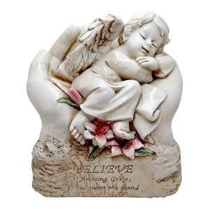 FIGURKA ANIOŁ DŁONIE 16CM