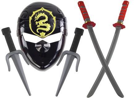 Zestaw Ninja - Maska, miecze, sztylety, Leantoys