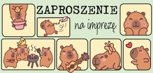 ZAPROSZENIE KAPIBARY Z INSTA (5SZT)