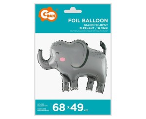 BALON FOLIOWY SŁONIK 68X49CM