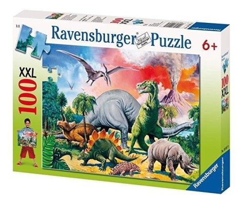 Puzzle 100 Pośród dinozaurów, Ravensburger