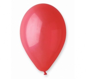 BALONY PASTELOWE CZERWONE 30CM 100SZT