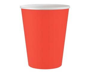 KUBECZKI PAPIEROWE CZERWONE 250ML 6SZT
