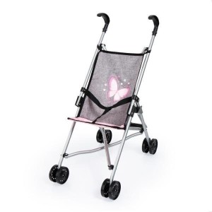 WÓZEK SPACERÓWKA DLA LALEK SZARY BUGGY