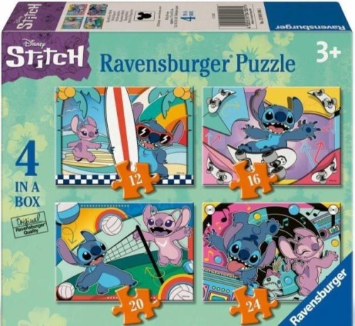 Puzzle 4w1 Disney Stitch, Ravensburger