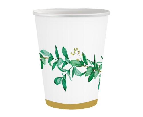 Kubeczki papierowe listki 250 ml 6szt