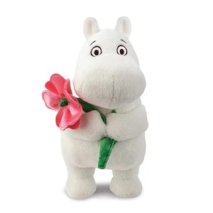MASKOTKA PLUSZOWA MUMINEK Z KWIATKIEM 16CM
