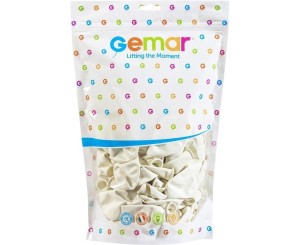 BALONY PASTELOWE BIAŁE 33CM 50SZT