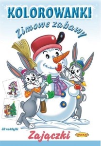KOLOROWANKI. ZIMOWE ZABAWY - ZWIERZĄTKA