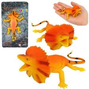 Jaszczurka kołnierzasta gumowa rozciągliwa 19cm