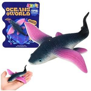 LATAJĄCA RYBA GUMOWA ROZCIĄGLIWA 12CM, LEANTOYS