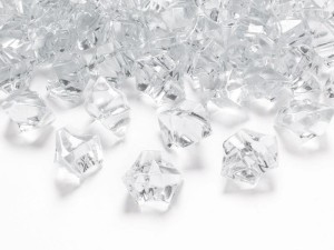KRYSZTAŁOWY LÓD BEZBARWNY 25X21MM 50SZT