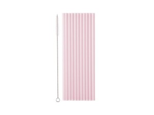 SŁOMKI PLASTIKOWE RÓŻOWE 23CM 12SZT