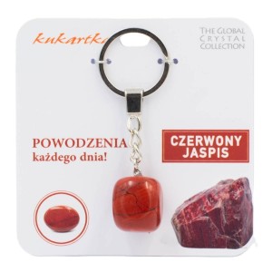 BRELOK POWODZENIA KAŻDEGO DNIA CZERWONY JASPIS