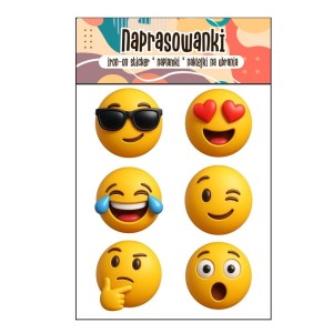 NAPRASOWANKI TERMO NAKLEJKI EMOTKI, EMOJI