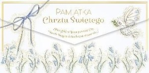 KOPERTA CHRZEST GOŁĄB NIEBIESKI