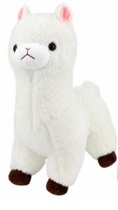 ALPAKA PLUSZOWA BIAŁA 38CM, LEANTOYS