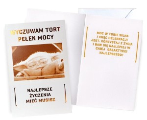 KARNET URODZINY STAR WARS BABY YODA