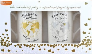 KUBEK KOMPLET ŚLUB, KUKARTKA