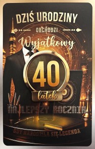 KARNET Z WYMIENNYMI ROCZNIKAMI 40 MĘSKA