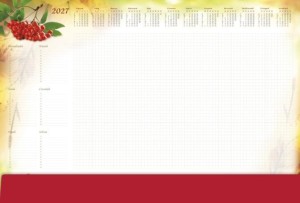 PLANER 2027 B3 Z LISTWĄ JARZĘBINA