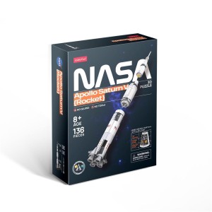 PUZZLE 3D APOLLO SATURN V ROCKET, CUBIC FUN