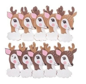 NAKLEJKI 3D Z PIANKAMI BAMBI 10SZT