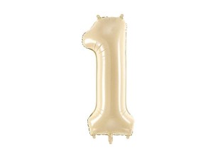 BALON FOLIOWY 1 BEŻ 72CM