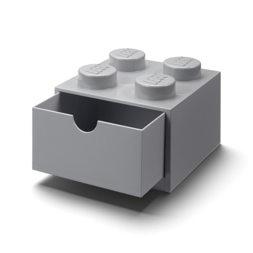 LEGO(R) pojemnik klocek z szufladą czwórka j.szary